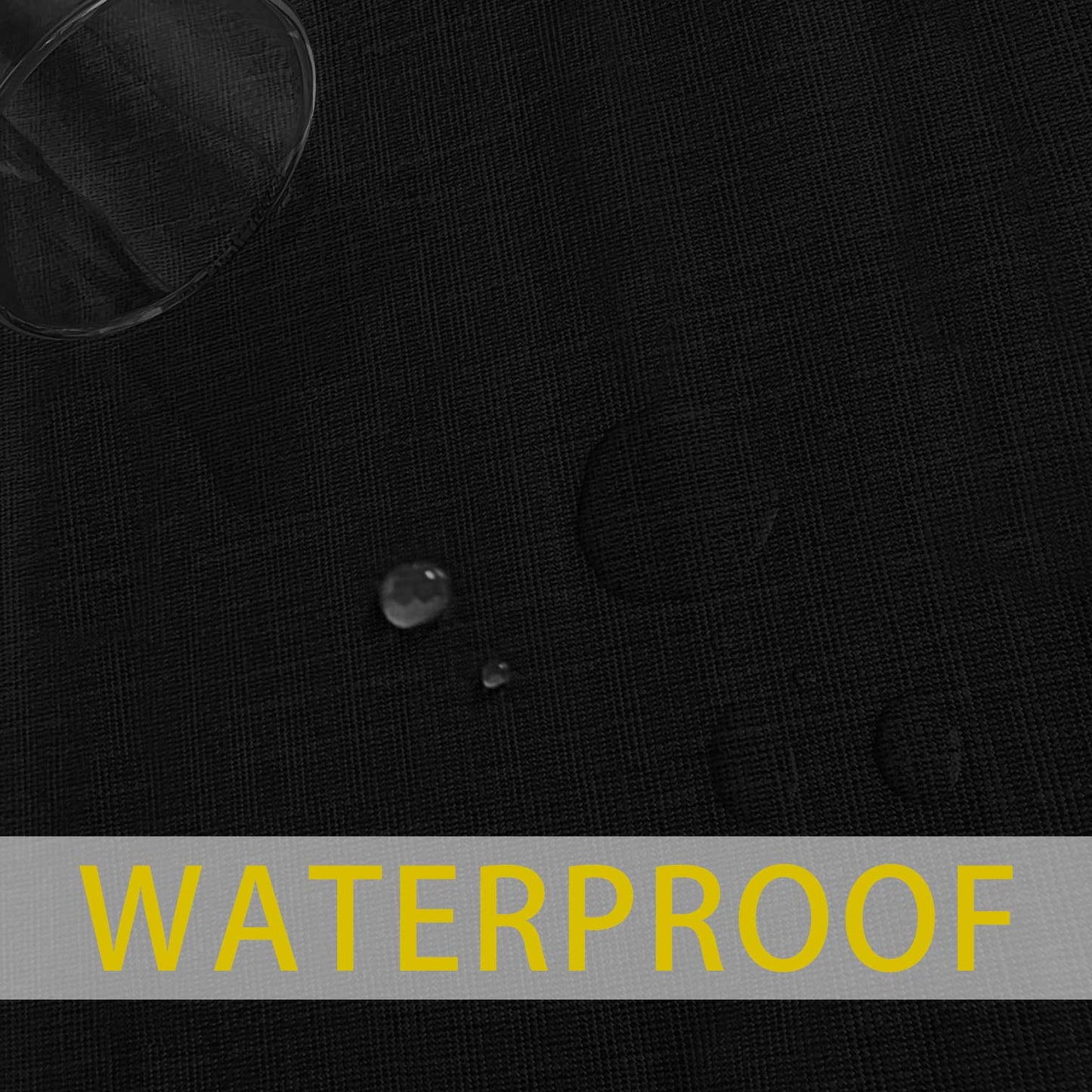 sancua 100% Waterproof Round PVC Tablecloth - 70 Inch - Oil Proof Spill Proof Vinyl Table Cloth, Wipe Clean Table Cover for Dining Tables, Buffet Parties and Camping, Black
