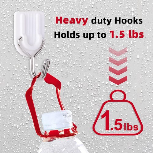 25 Heavy-Duty Wire Hooks by [Brand Name] - No Damage Adhesive Wall Hooks for Keys, Coats, Towels & More