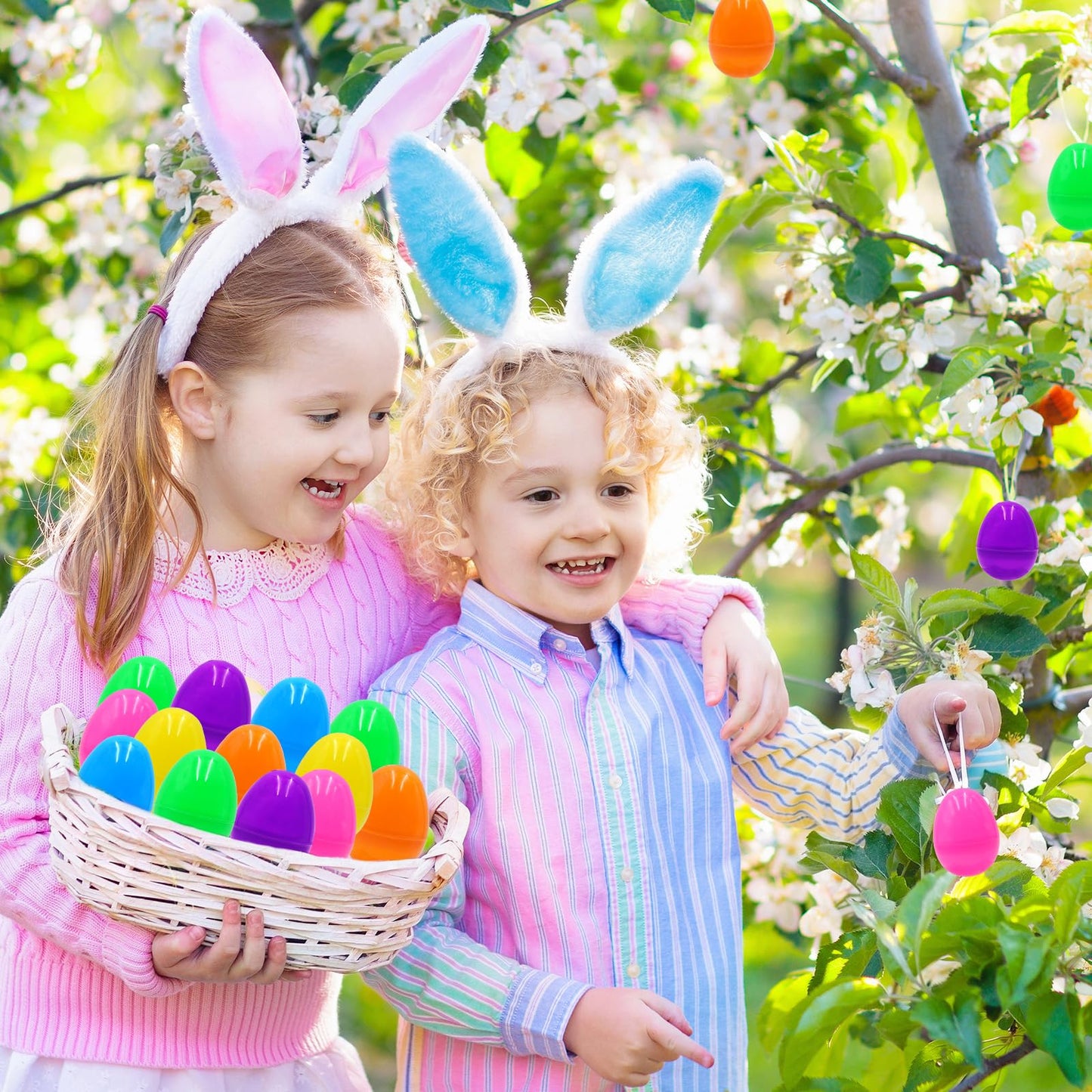 Olixmlya 24 Pack Easter Egg Fillers Plush Bunny Toys, Easter Eggs Filled Mini Colorful Bunny Filled for Kids Toddler Teens Boys Girls Easter Basket Stuffers Easter Party Favors