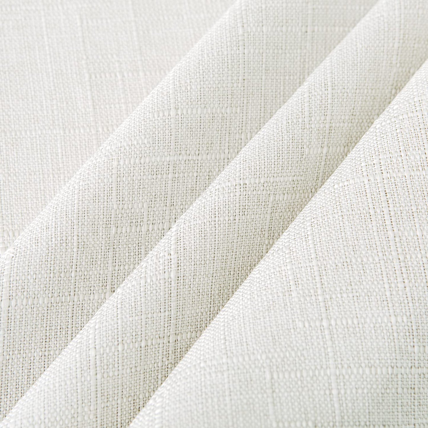 NLMUVW Ivory White Linen Round Tablecloth 48 Inch, Small Table Cloth Textured Dining Table Cover Water Resistant for Party Cafe Kitchen