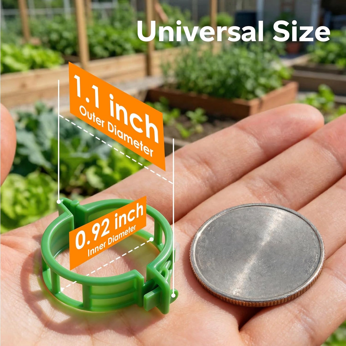 Skiennix 100pcs Tomato Clips - Durable Plastic Trellis Support for Climbing Plants | Reusable Garden Clips for Healthy Growth