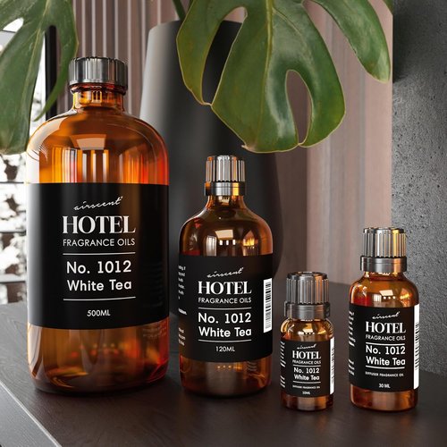 AirScent Hotel Diffuser Oil No. 1012 | Premium White Tea Scent for Ultrasonic Diffusers - 10 mL Glass Bottle