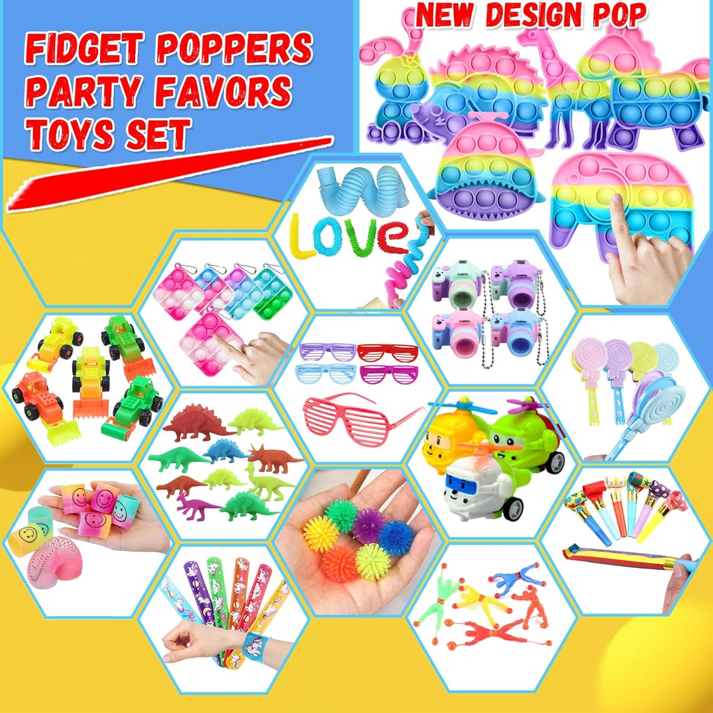 Skiennix Fidget Toys Pack - 1000+ PCS Party Favors for Kids | Perfect Christmas Stocking Stuffers & Birthday Gifts