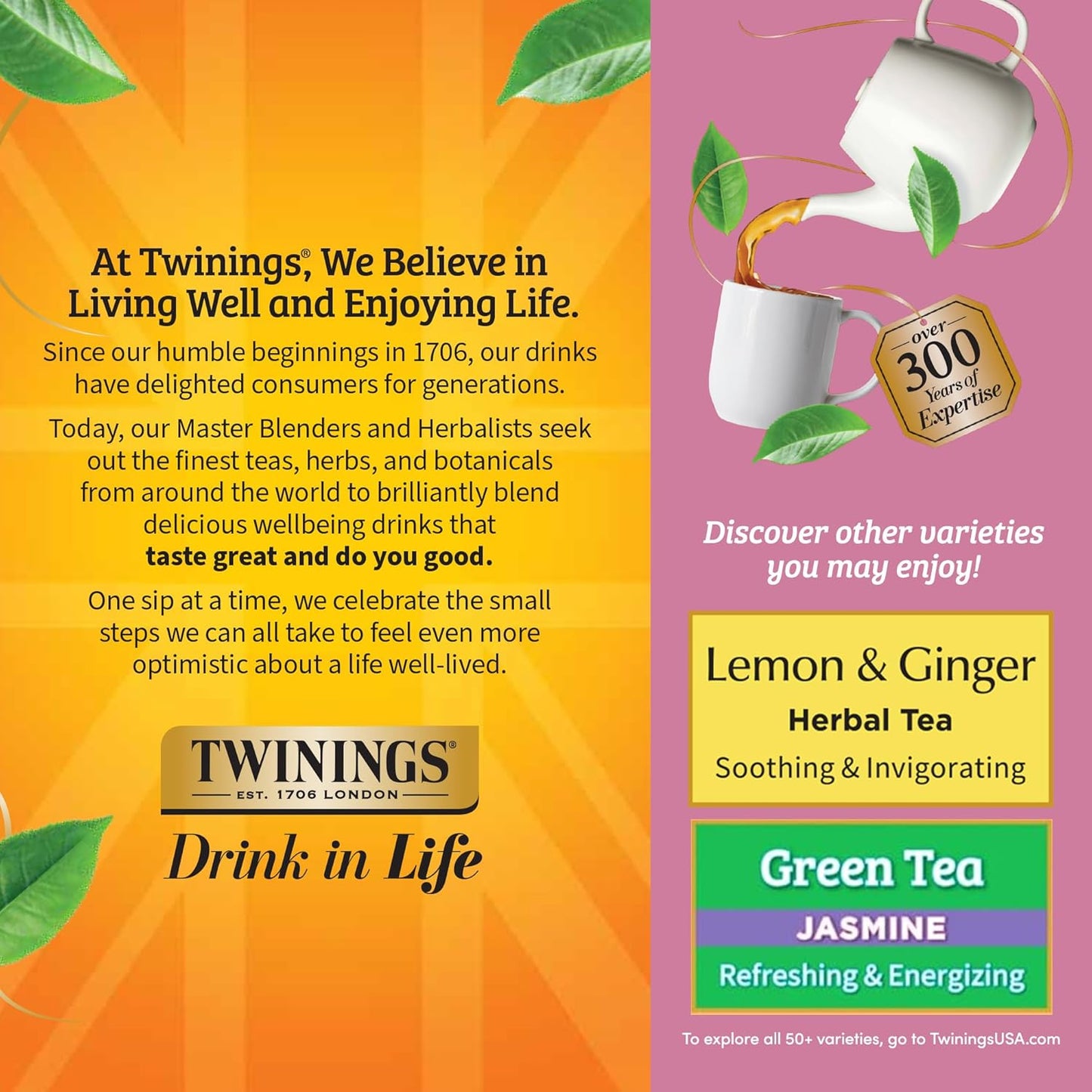 Twinings Pomegranate & Raspberry Herbal Tea - 100 Individually Wrapped Caffeine-Free Teabags | Enjoy Hot or Iced