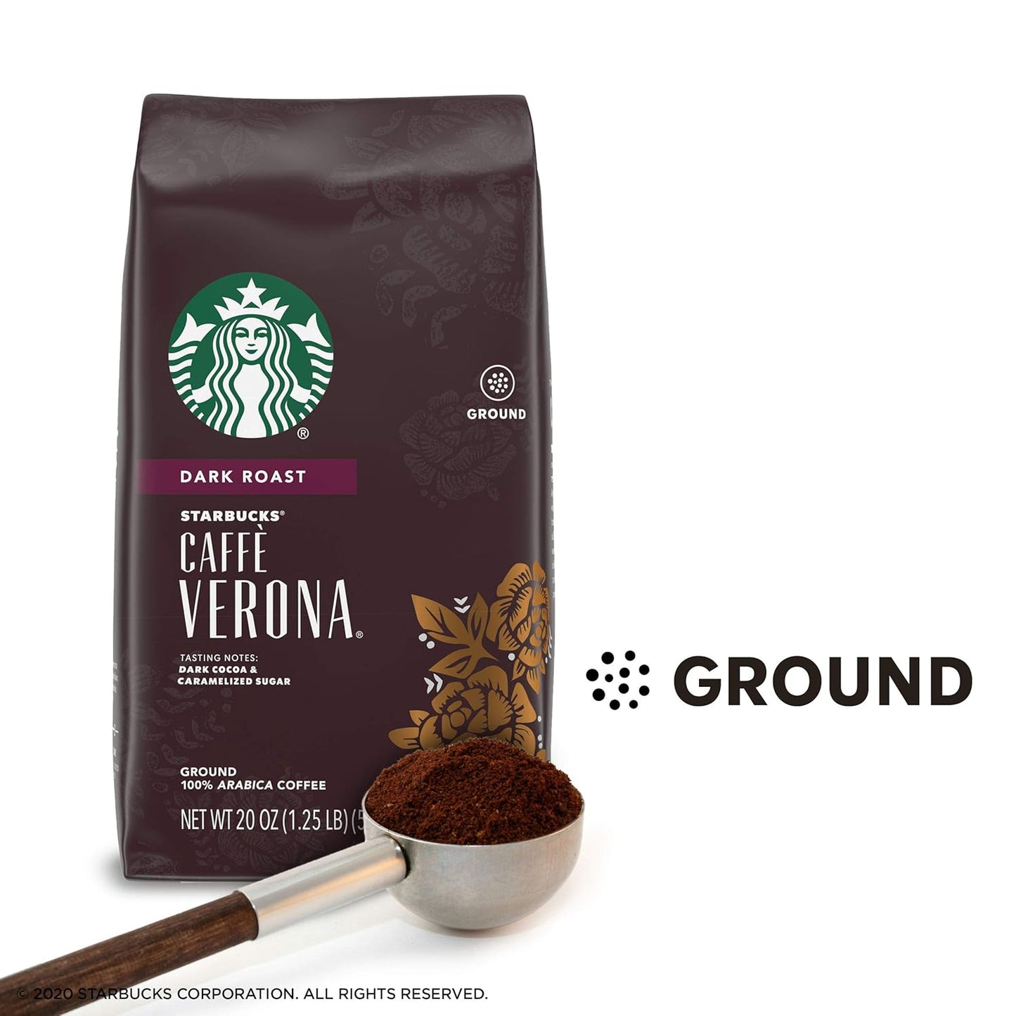 Starbucks Dark Roast Ground Coffee - Caffè Verona - 100% Arabica - 20 oz Bag