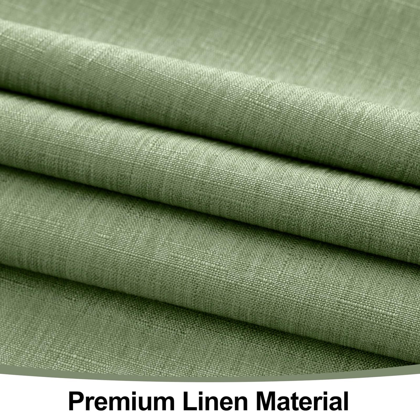 Smiry Rectangle Table Cloth Linen Textured, Waterproof Spillproof Anti-Wrinkle Burlap Tablecloth, Washable Decorative Fabric Table Cover for Dining, Party, Banquet, 52 x 70 Inch, Sage Green