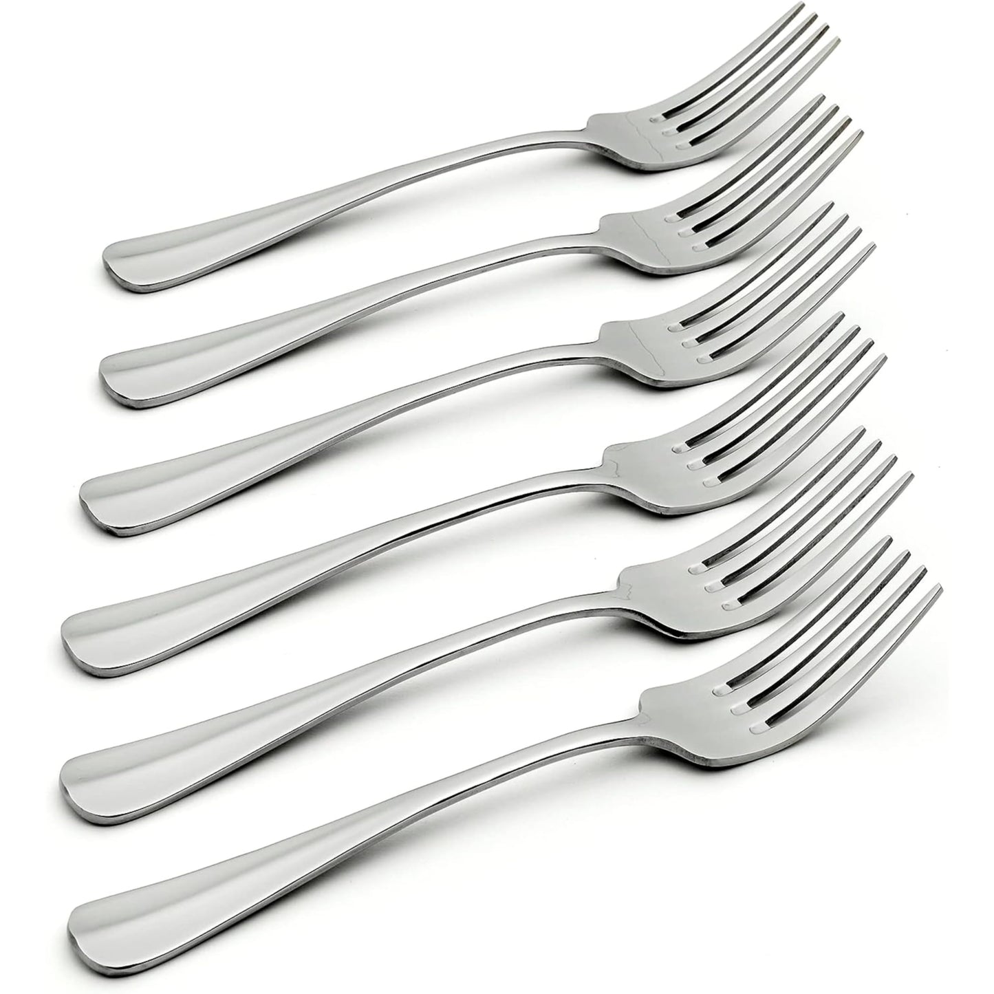 Oneida Silverware Set, Savor Dinner Fork Set, Service For 6, 18/0 Stainless Steel, Mirror Finish, Dishwasher Safe, Knives Spoons And Forks Sets, Home And Kitchen Utensils, Forks (Silver, 6 Piece)