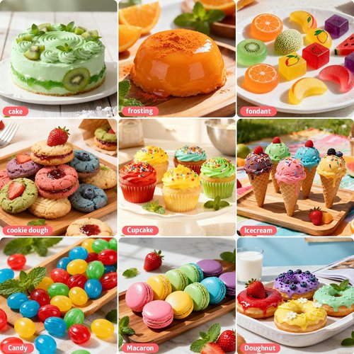 Gel Food Coloring Rainbow Edible Food Dye Set for Baking Royal Icing Cookie Supplies Gluten Free 7x6g Food Grade Liquid Food Color Kit, 0.25 Fl. Oz/Bottles