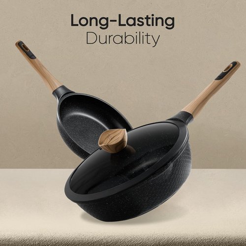 CAROTE 26-Piece Non-Stick Cookware Set | Induction-Compatible, PFOA-Free, Black Pots and Pans