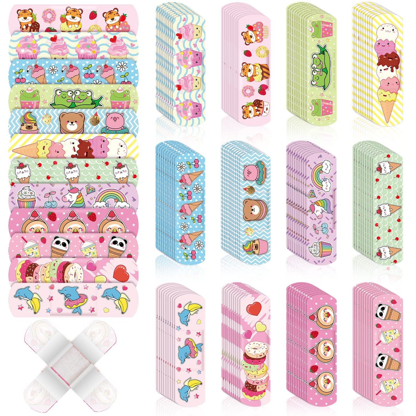 Kids Adhesive Bandages Bulk Cute Cartoon Bandages for Kids Waterproof Breathable Protect Scrapes and Cuts for Girls Boys Children Toddlers(120 Pieces)