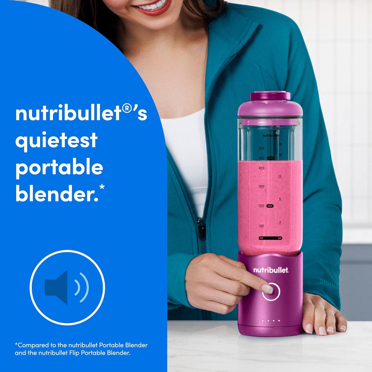 Nutribullet Flex Portable Blender - Orchid Purple | Compact & Powerful for On-the-Go Smoothies