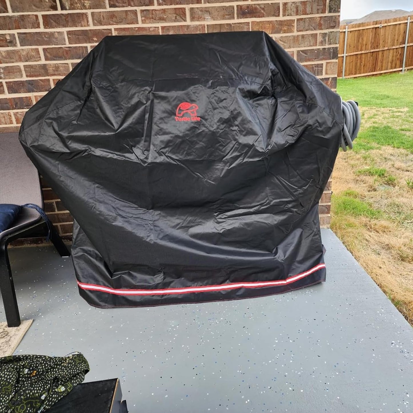 Turtle Life BBQ Grill Cover - 60 Inch Heavy Duty Waterproof Cover for 3-4 Burner Grills | Black