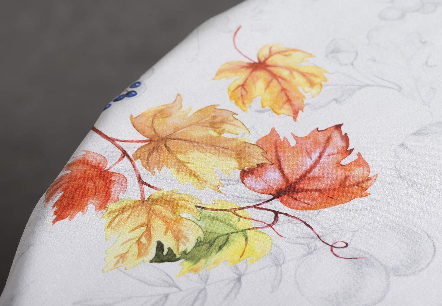 Maison d' Hermine Table Cloth Round Table 100% Cotton 63 Inches Fall Tablecloth Reusable Everyday Use for Thanksgiving Christmas Decorations Dining Farmhouse Party (Fruit D'Hiver)