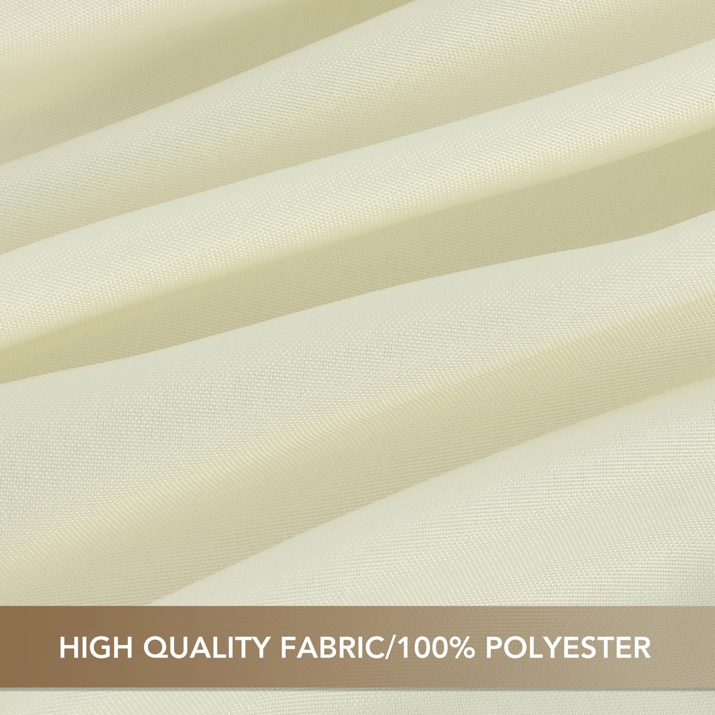 sancua Round Tablecloth 120 Inch Diameter, 8 Pack - Circle Polyester Fabric Table Cloth for Party Reception Banquet Birthday, Washable Formal Table Cover (Fit 48-96 Inch Tables), Beige