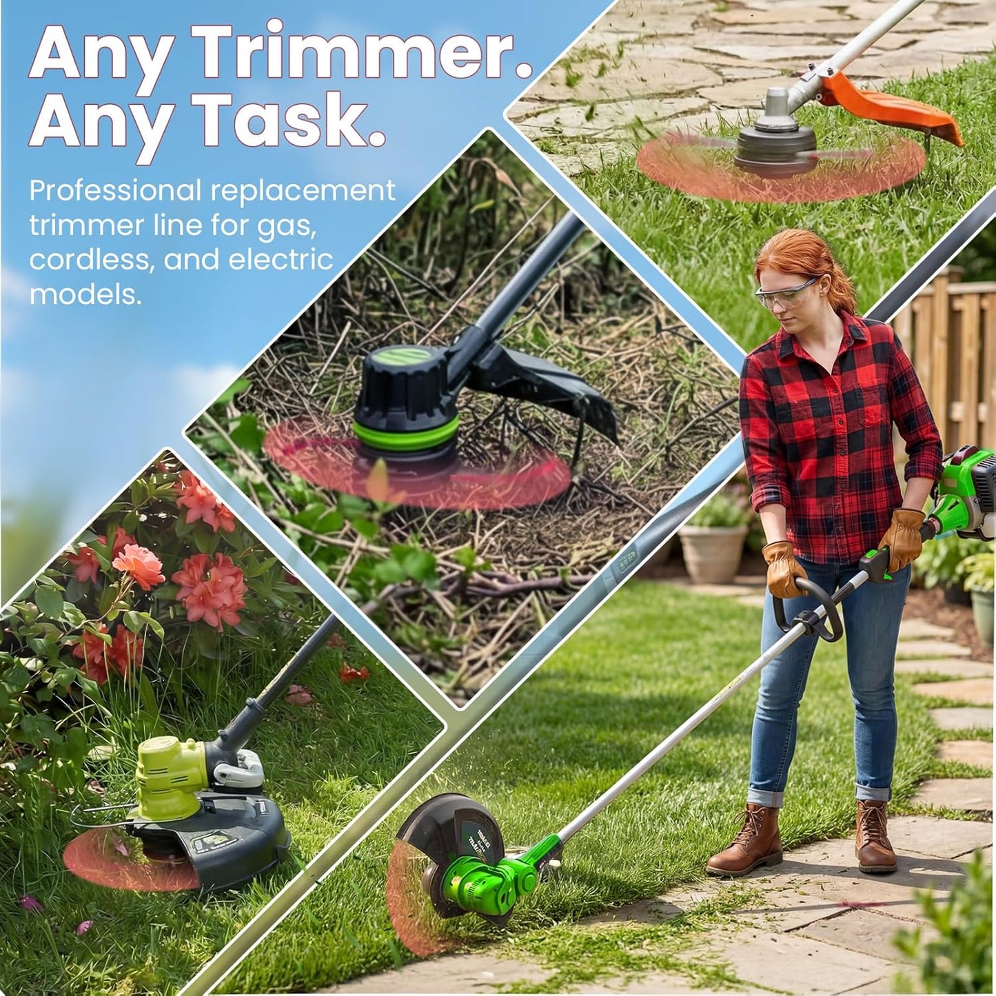 YWTESCH 065 Weed Trimmer Line - 0.065" Twisted Round String | 430-Foot Nylon for Electric & Cordless Trimmers
