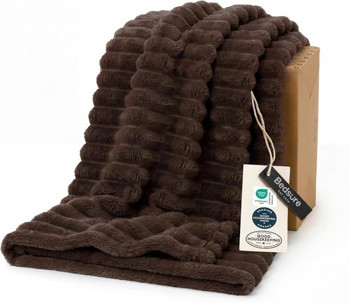 Bedsure GentleSoft Dark Chocolate Blanket - Cozy Soft Throw for Women | 50x60 Inches