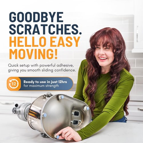 Appliance Sliders - Self-Adhesive Kitchen Appliance Movers | 16 Pack for Effortless Movement of Blenders, Air Fryers & More