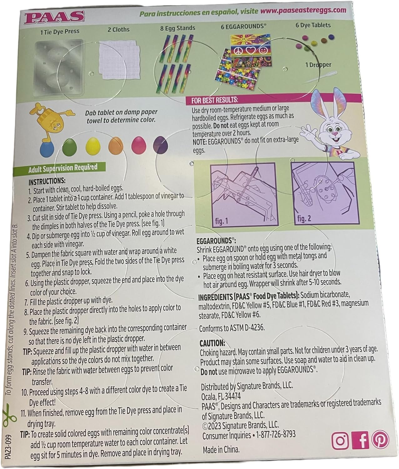 PAAS Tie Dye Easter Egg Decorating Kit - Fun & Creative Family Activity for Easter