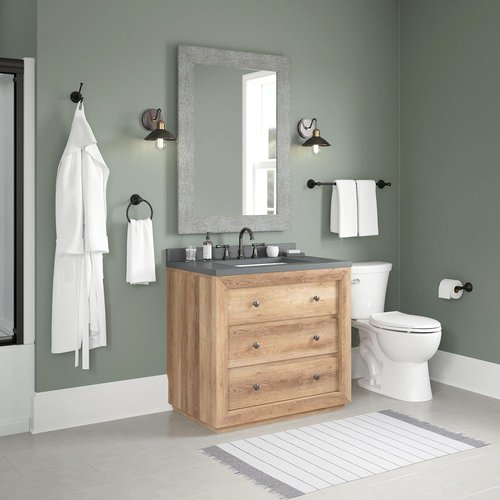 Delta Toilet Paper Holder - Spring Loaded Design | Matte Black | Wall Mount Bathroom Accessory