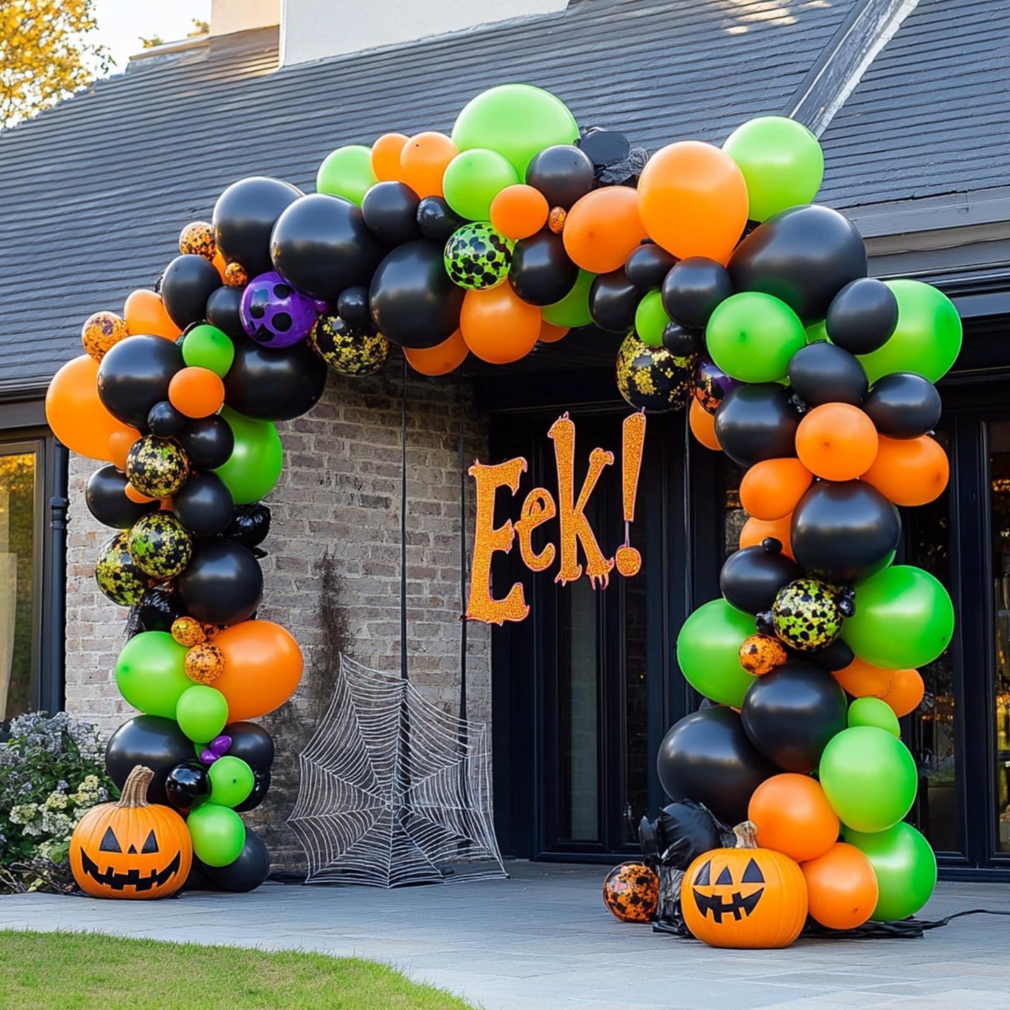 RUBFAC Lime Green Balloons 129pcs Light Fruit Neon Green Latex Balloon 18 12 10 5 Inch Garland Arch Kit for Birthday Party Dinosaur Jungle Baby Shower Decoration