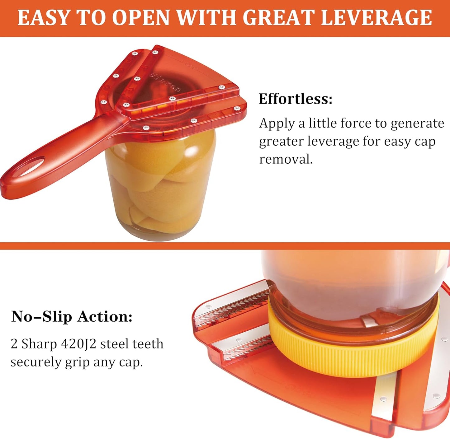 Uinxan Jar Opener - Easy Twist Off Bottle Caps for Seniors & Arthritis - Handheld Kitchen Gadget (Purple)