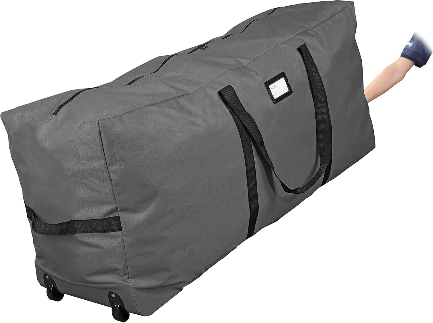 ProPik Christmas Tree Storage Bag - Heavy Duty 600D Oxford with Wheels | Fits Up to 7.5 Ft Tall Trees, Gray