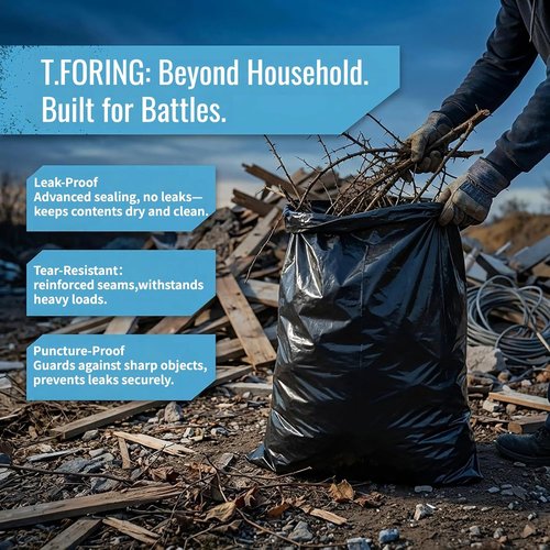 Heavy Duty Black Trash Bags by [Brand Name] - 1.28 Mil Thick, 30" x 35", 100 Count for Home & Office