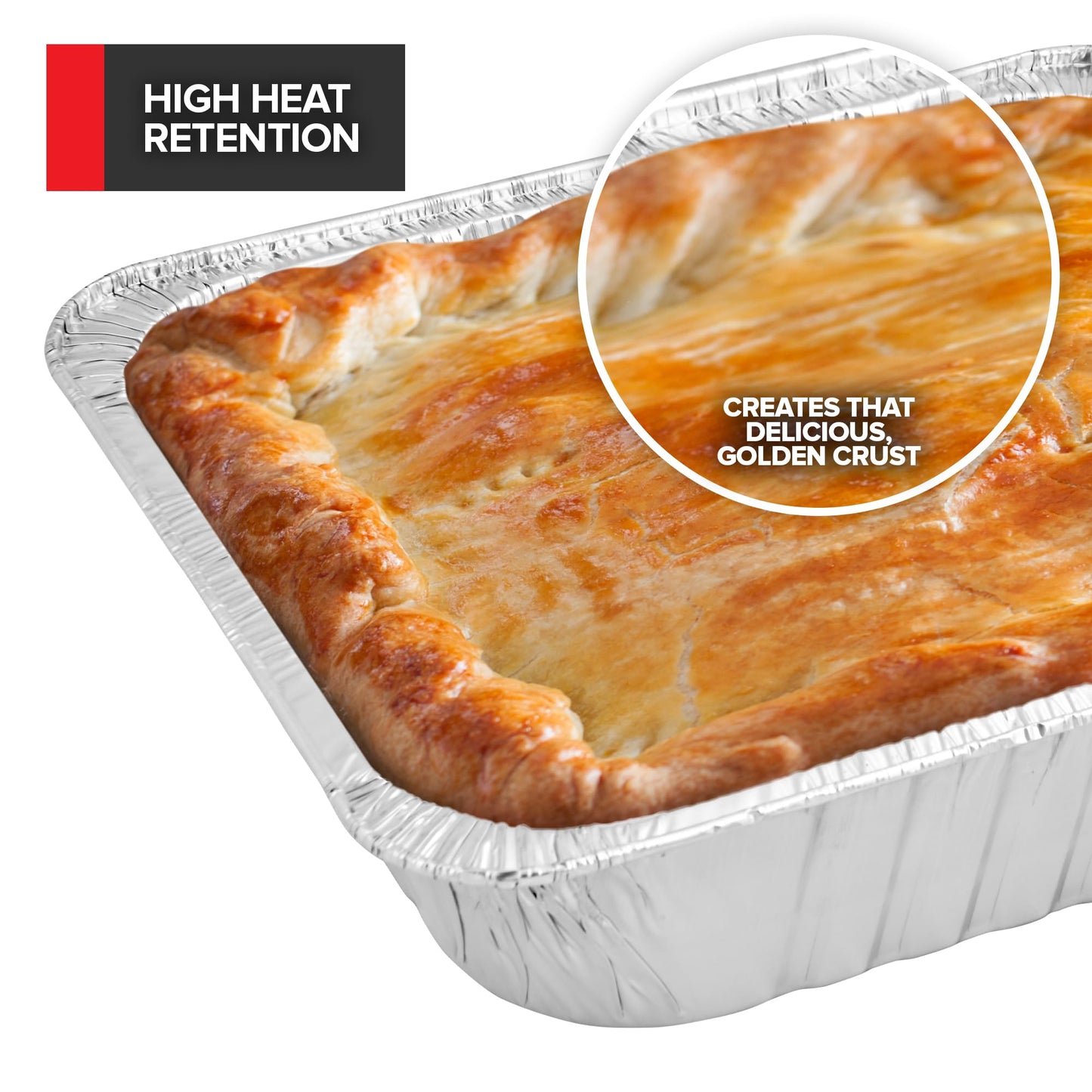 Stock Your Home (20 Pack) Deep Aluminum Pans 9x13, Heavy Duty 4” Deep Foil Pans Disposable Catering Trays, Baking Tins, Large Food Containers for Cooking, Heating, Storage, Serving, Holiday Meal Prep