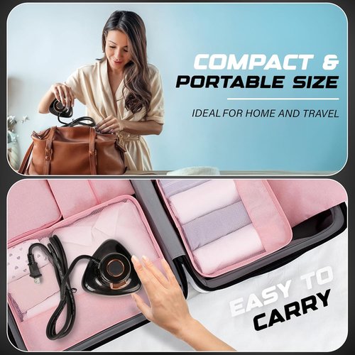 EcoNour Mini Travel Iron & Steamer - Compact Design with Temperature Control & Non-Stick Soleplate