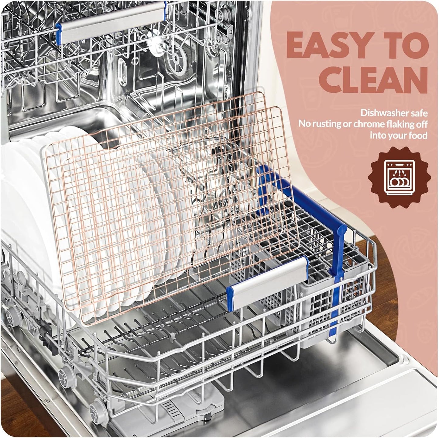Skiennix Cooling Racks - 2 PCS Stainless Steel Baking Racks | 15x10 Inches, Oven Safe Design