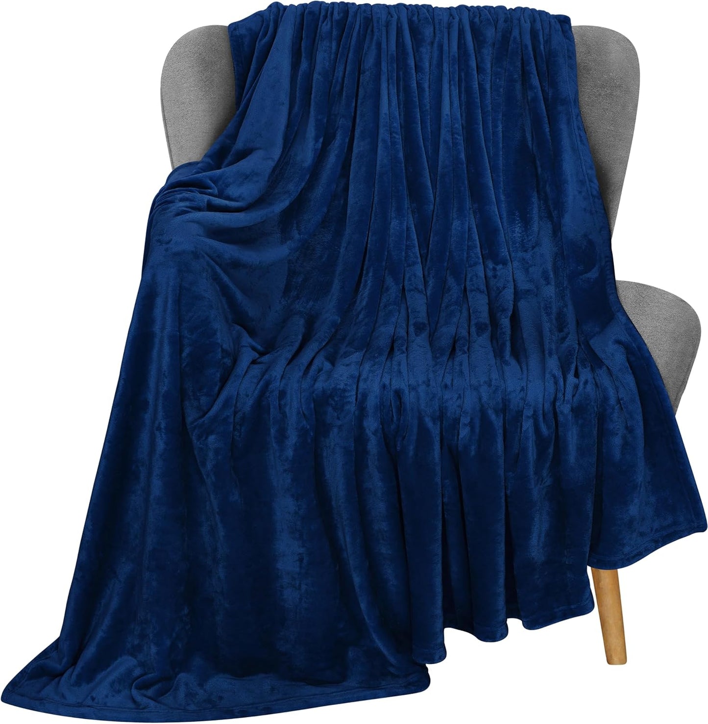 Utopia Bedding Fleece Blanket - Luxury Navy Microfiber Throw | Soft, Anti-Static, 50x60 Inch