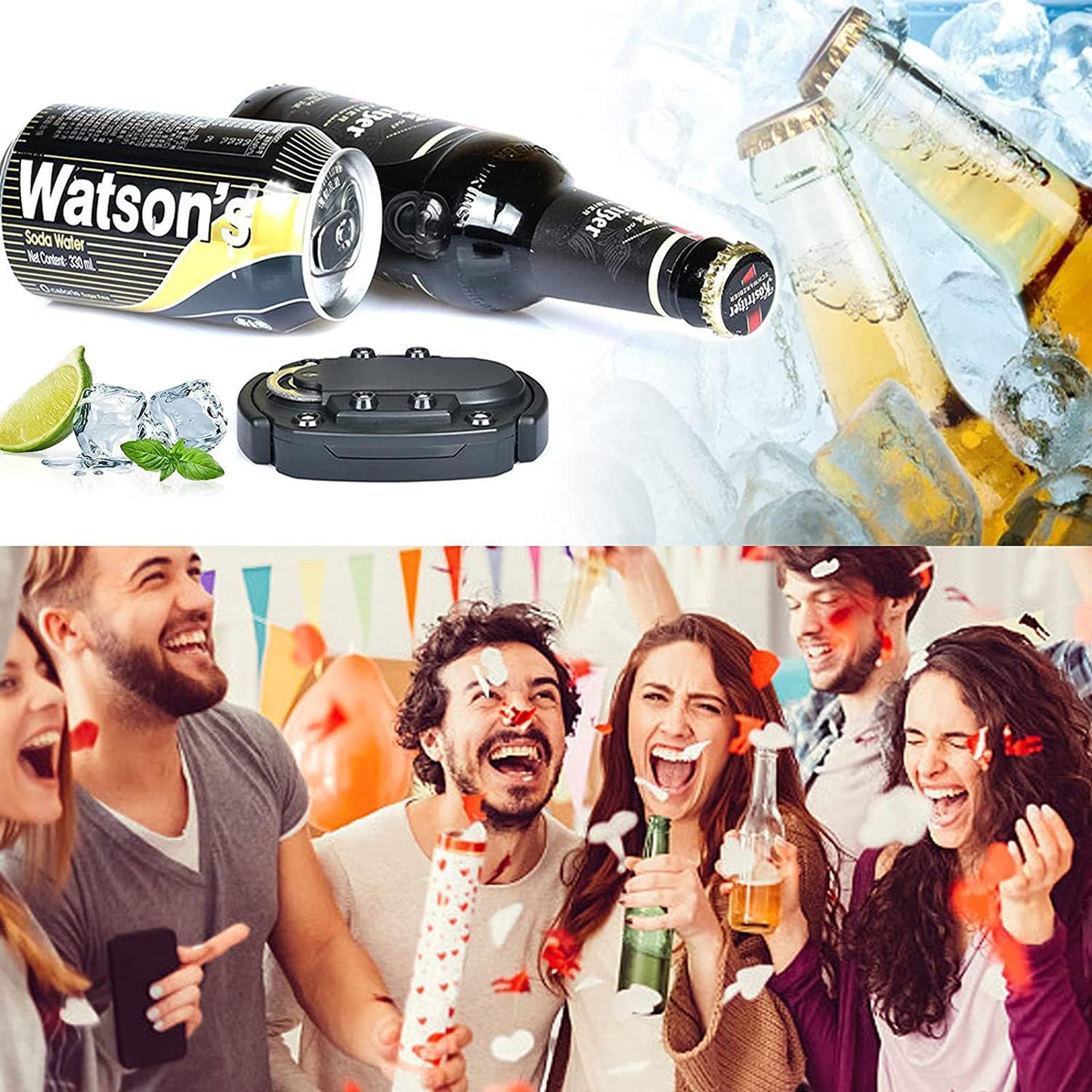 Smooth Edge Can Top Cutter Remover with 2 Silicone Guards Bottle Opener – Safe Draft Top Opener for Beer Soda Cans, DIY Plant Pot Storage Container