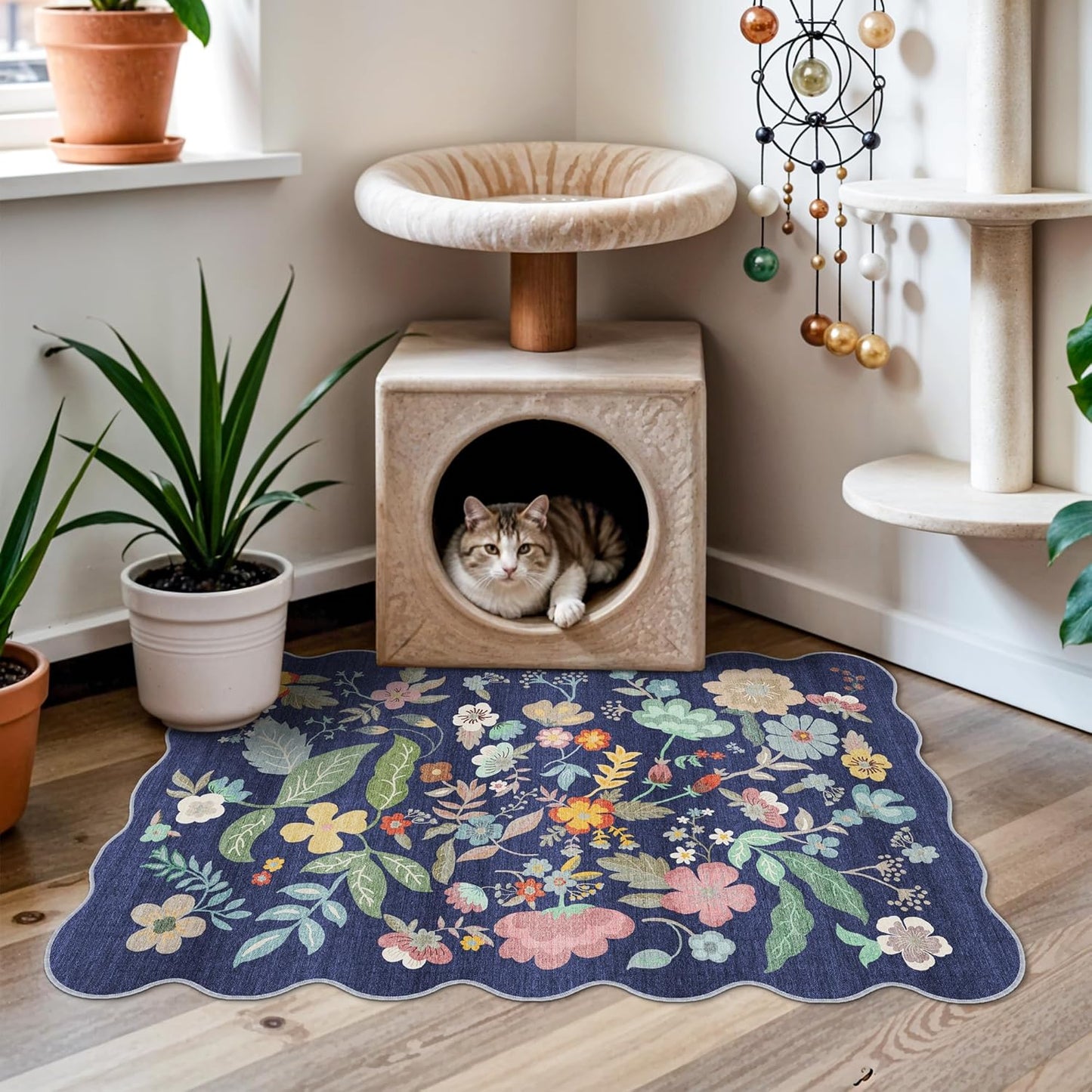 Washable Area Rug by [Brand Name] - Easy-Clean Non-Slip Carpet for Entryway | Stain-Resistant Low Pile Mat (2x3, Purple)