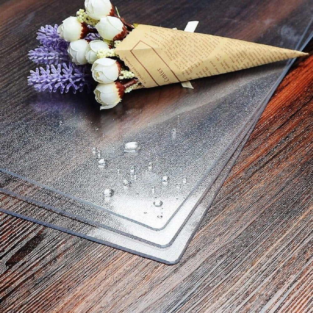 LovePads Frosted Table Cover Protector 36 x 62 Inch, 1.5mm Thick Plastic Table Cover, Table Protector for Dining Room Table, Waterproof Vinyl Tablecloth Table Pad Mat for Kitchen, Writing Desk