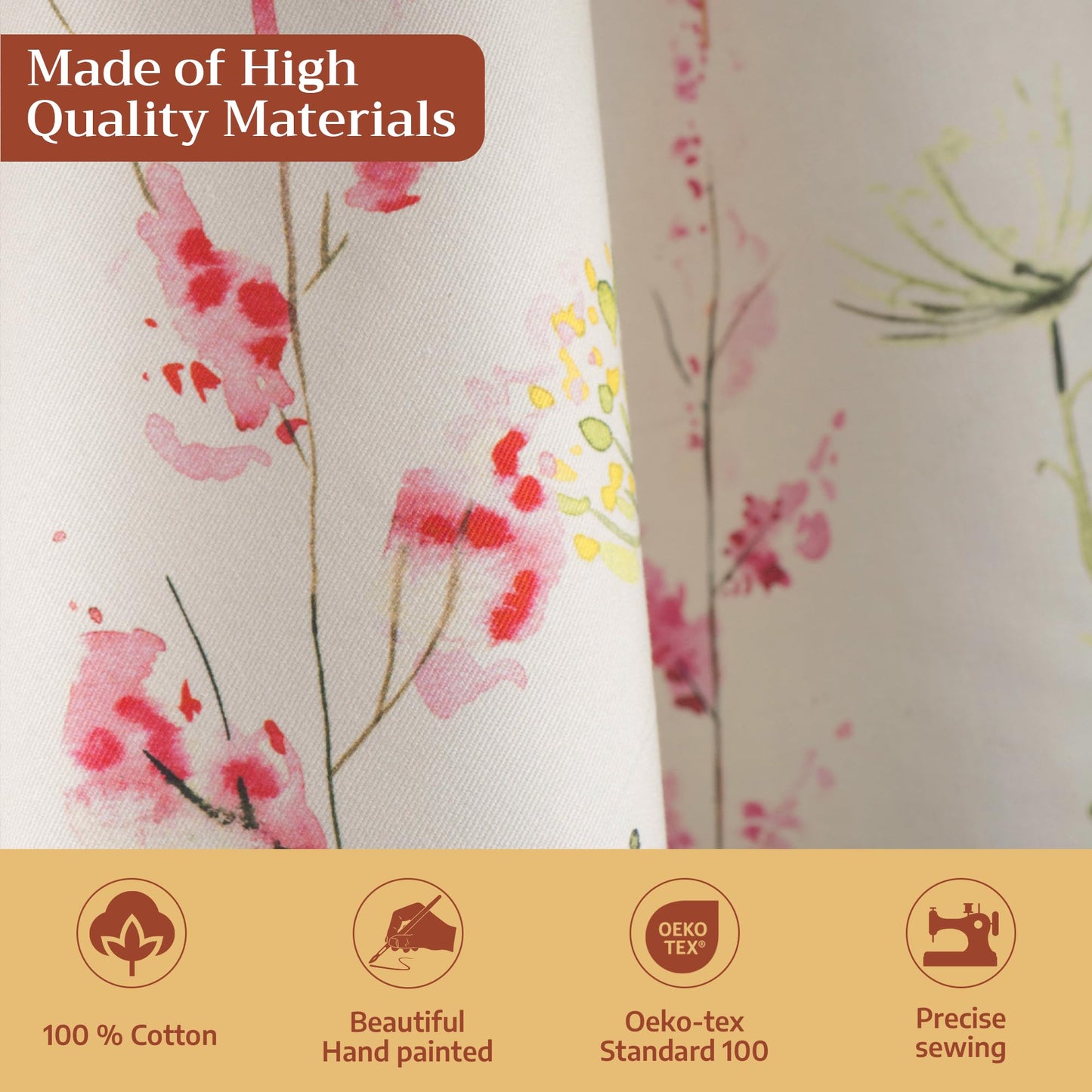 Maison d' Hermine Table Cloth Round Table 100% Cotton 69 Round Inches Tablecloth Reusable Decorative for Dining Kitchen Room Farmhouse Home Gifts for Mothers Day Spring Summer - Botanical Fresh