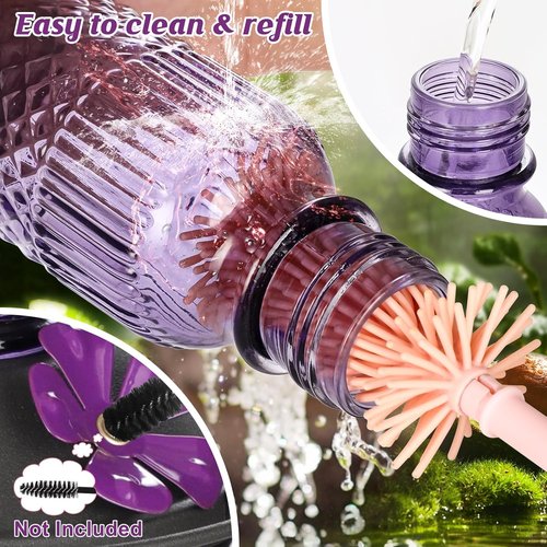 FEED GARDEN Glass Hummingbird Feeder - 16 oz Outdoor Feeder with Bee-Proof Ports & Ant Moat, Purple