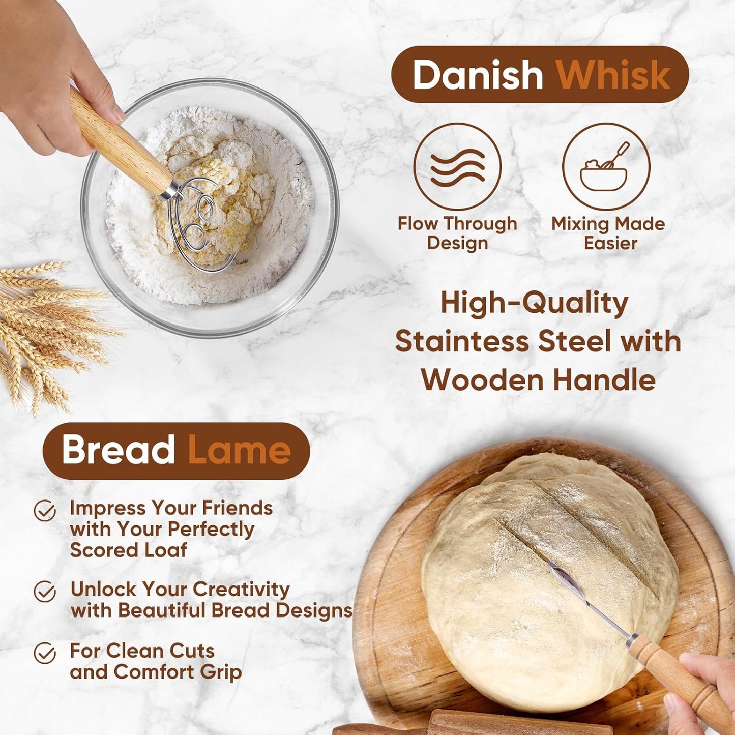 Round & Oval Bread Proofing Basket Set by [Brand Name] - Perfect for Artisan Sourdough Baking | 9" & 10" Sizes