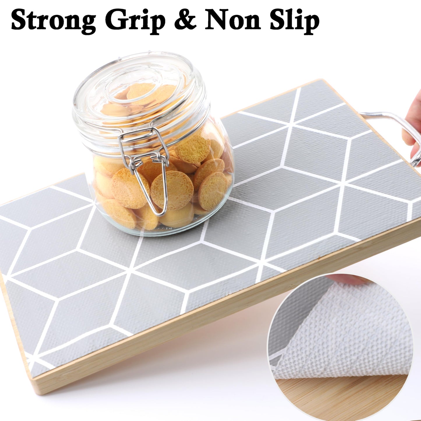 Shelf Liners for Kitchen Cabinets 20 Inch Wide X 20 Ft Non Adhesive Cabinet Drawer Liner Non Slip Water Oil-Proof Strong Grip Pantry Shelves Liner Bathroom Drawer Mat Cupboard Closet Liner