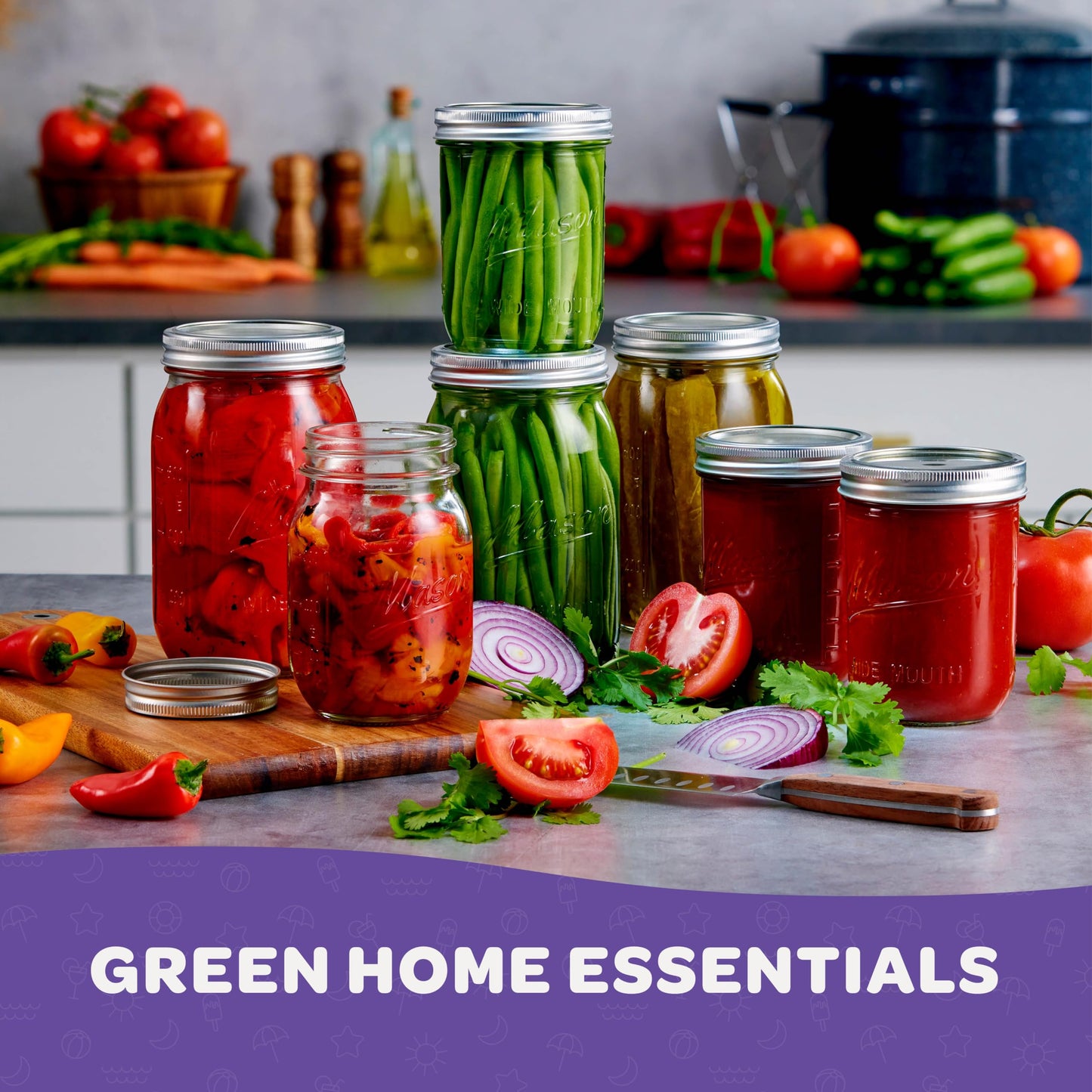 SEWANTA Wide Mouth Mason Jars 16 oz [5 Pack] With Mason Jar Lids and Bands, Mason Jars 16 oz - For Canning, Fermenting, Pickling - Jar Décor - Microwave/Dishwasher Safe.
