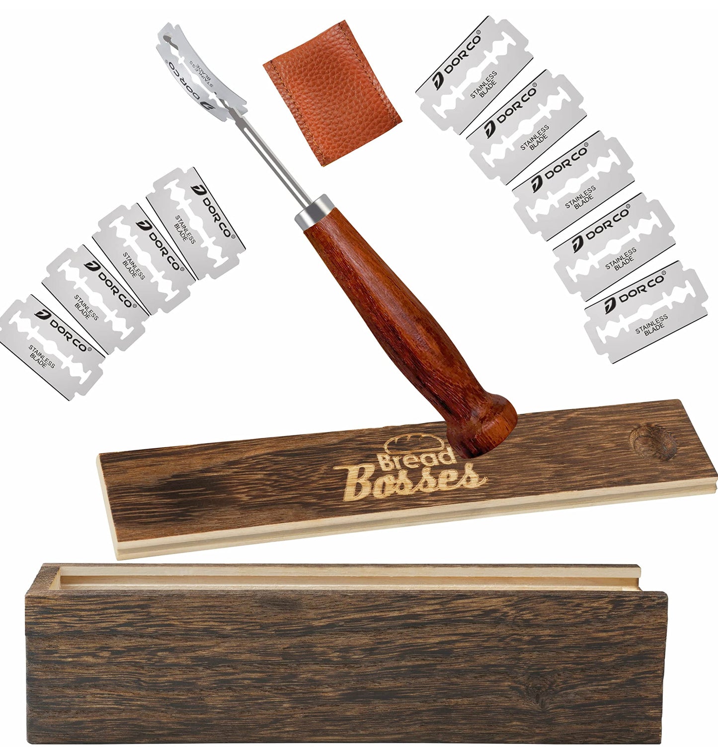 Bread Bosses Bread Bakers Lame Slashing Tool - Dough Making Slasher Tools Baking Sourdough Bread Starter Jar Scoring Knife Razor Cutter Slashing Tool Accessories for Cutting Supplies -Great As A Gift