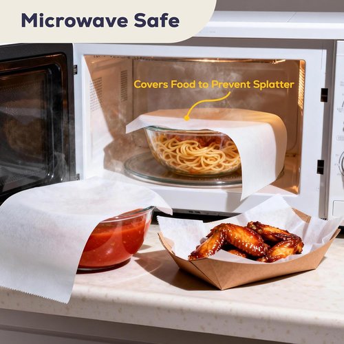 Fit Meal Prep Deli Wax Paper Sheets - 500 Pack, 6 x 10.75 Inches, Waterproof & Greaseproof Food Wraps