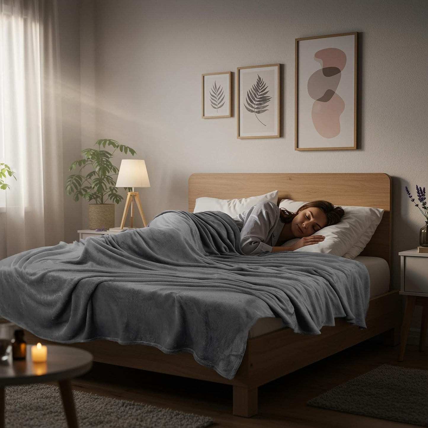 Utopia Bedding Fleece Blanket - King Size Grey (90x102 Inches) | Ultra Soft, Warm & Lightweight Microfiber Cozy Winter Decor