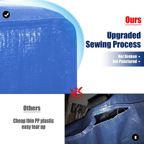 Cosy Family Heavy Duty Moving Bags - 12 Pack with Backpack Straps & Strong Zippers | X-Large Multicolored Storage Totes