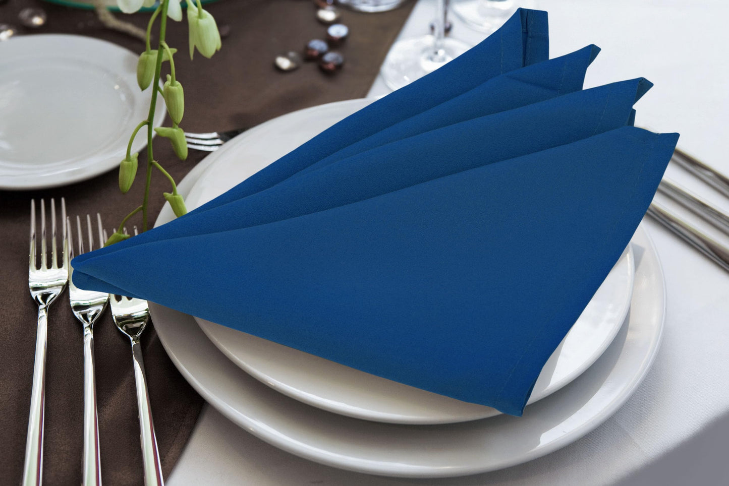Utopia Home [24 Pack, Royal Blue] Cloth Napkins 20x20 Inches, 100% Polyester Hemmed Edges, Washable and Reusable Ideal for Parties, Weddings and Dinners
