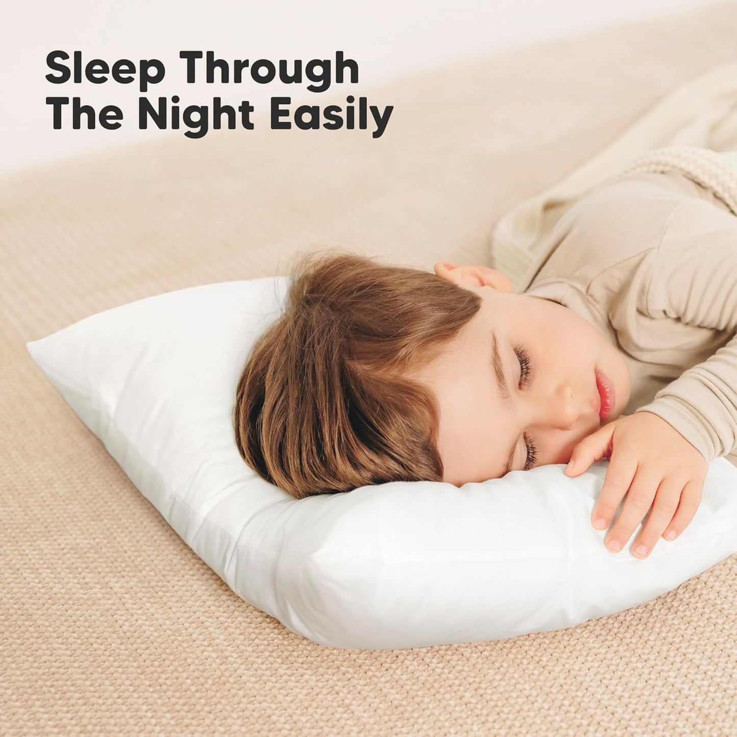 KeaBabies Toddler Pillows - Soft Organic Cotton for Ages 2-5 | 13x18, Machine Washable, Ideal for Travel & Nap