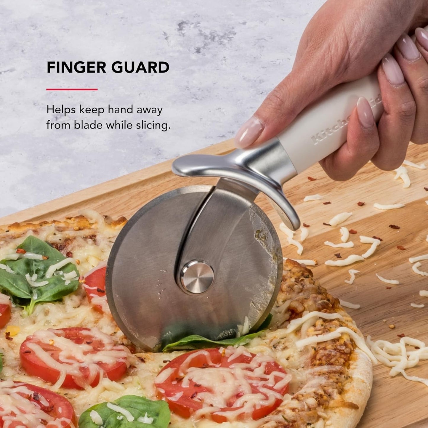 KitchenAid Pizza Wheel - Effortless Slicing for Perfect Pizzas | Durable Stainless Steel Design