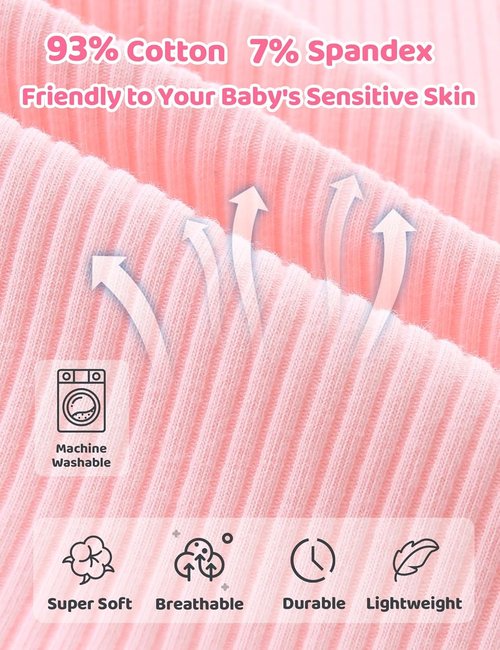 Babymine Newborn Unisex Baby Clothes - Long Sleeve Onesie Outfit with Mittens & Hat | 0-3 Months