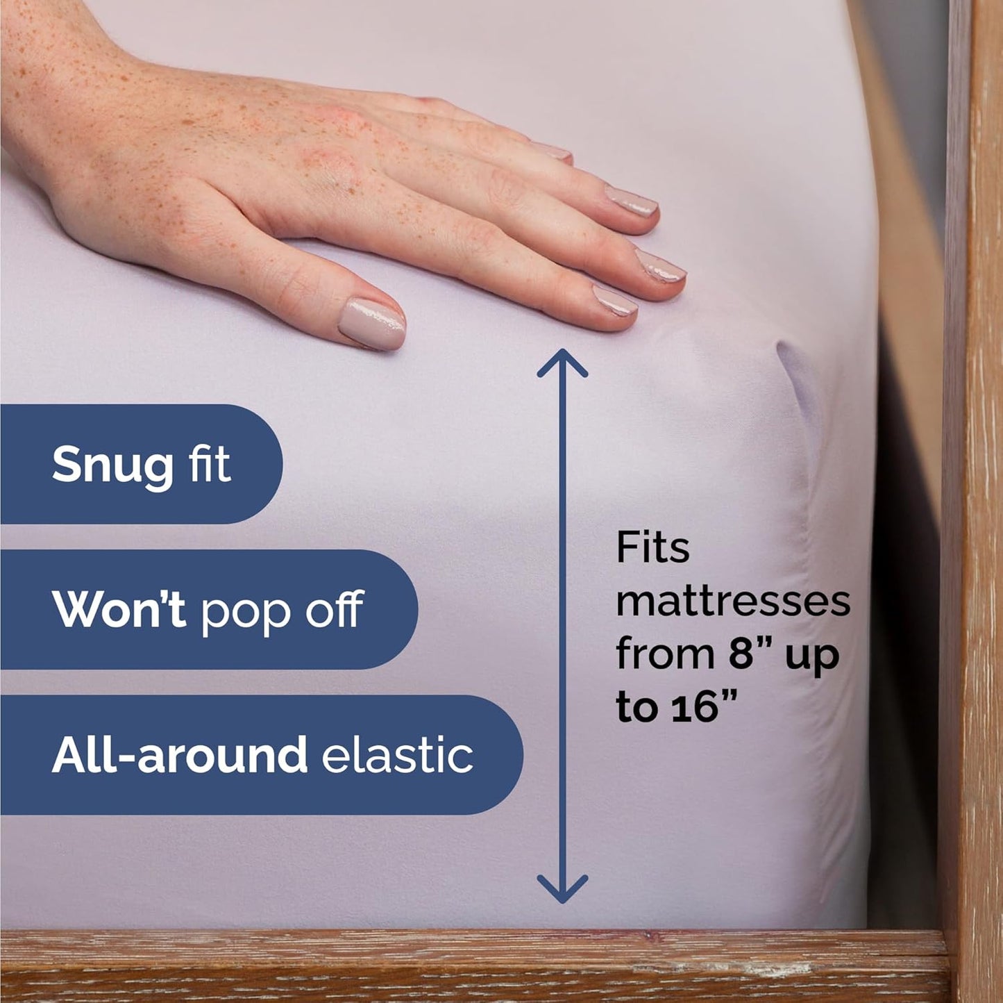 Skiennix Twin Size Sheet Set - Comfy Cooling Bed Sheets for All Ages - Deep Pockets, Soft & Wrinkle-Free - Light Lavender