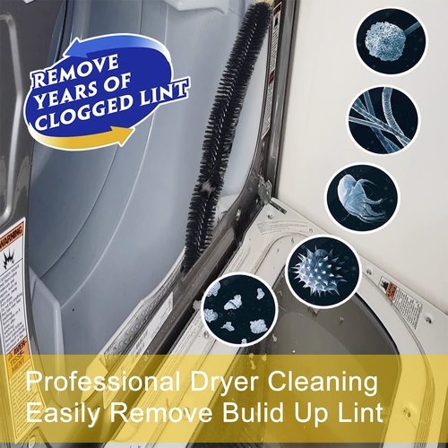 Dryer Vent Cleaner Kit Vacuum Attachment Hose and Dryer Lint Brush Vent Trap Cleaner for Cleaning Dryer Lint Remover/Blue