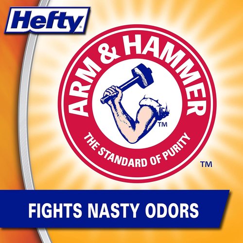 Hefty Small Garbage Bags - Tropical Paradise Scented Flap Tie | 4 Gallon, 26 Count